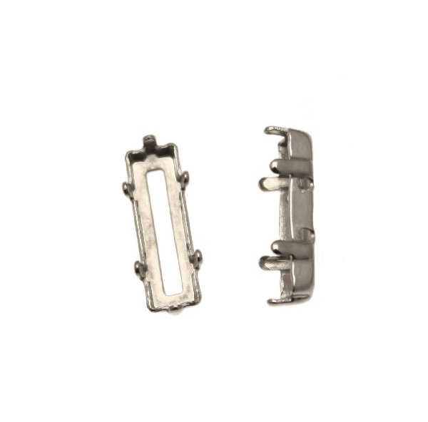 Castone per gemma o cabochon a baguette da 15x5 mm.