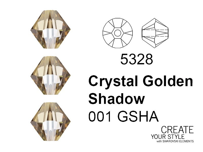 Swarovski Bicono CRYSTAL GOLDEN SHADOW - 5328