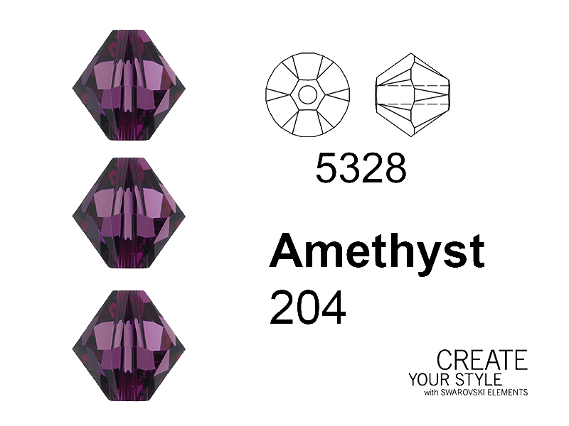 Swarovski Bicono AMETHYST - 5328