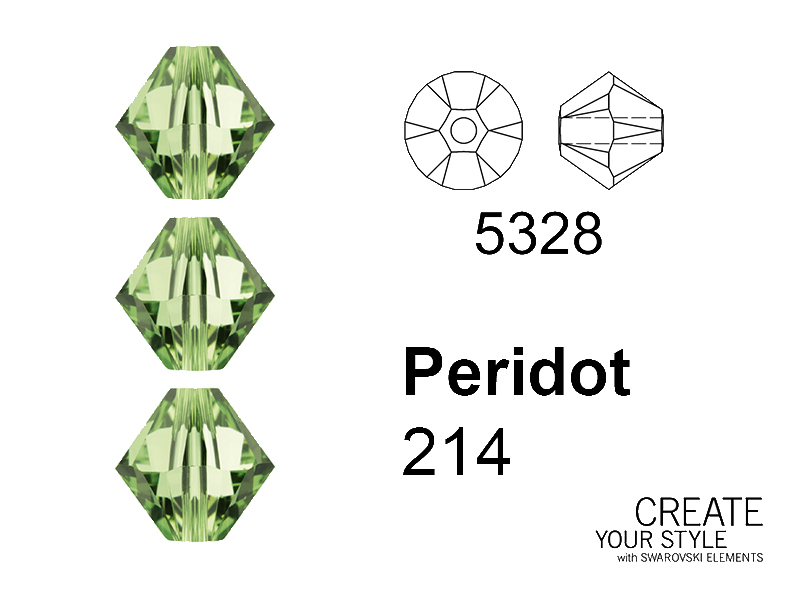 Swarovski Bicono PERIDOT - 5328