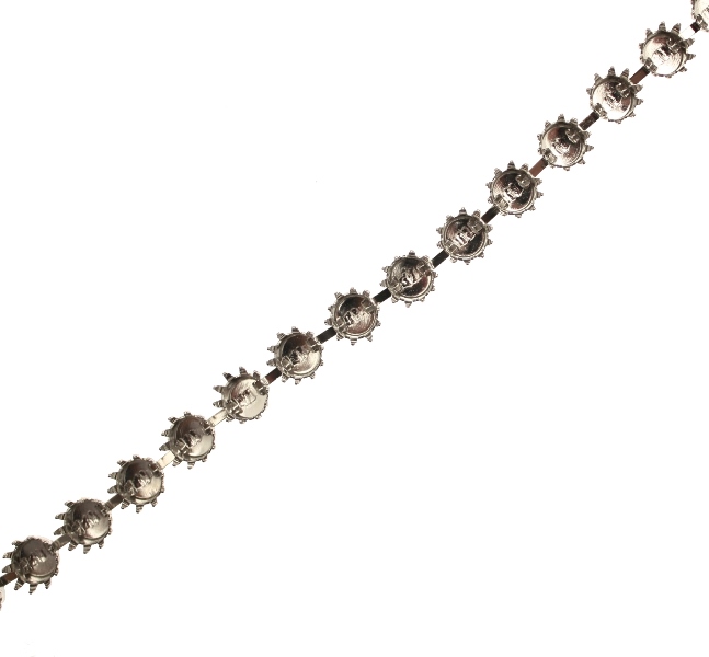 Catena porta strass francese, 6,2 mm. (SS29), base Argentato Rodio