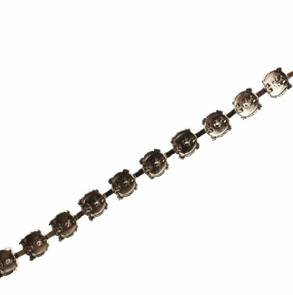 Catena porta strass, 7,2 mm. (SS34), base Argentato Rodio