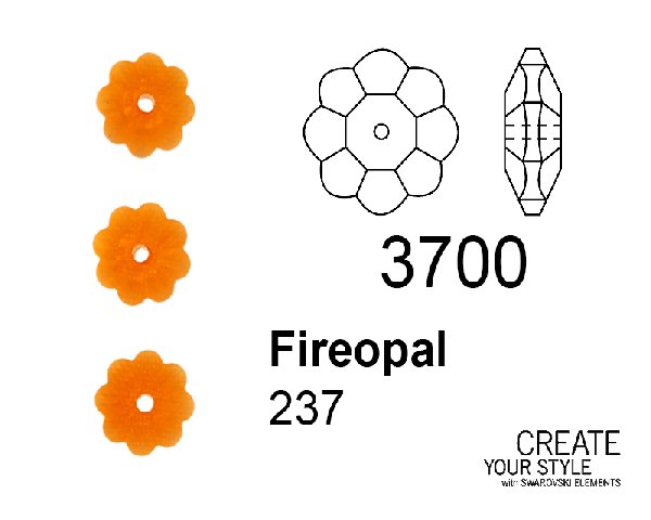 Swarovski Rondella a Fiore FIREOPAL - 3700