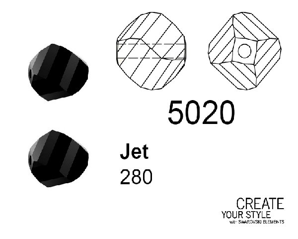 Swarovski Patata JET - 5020