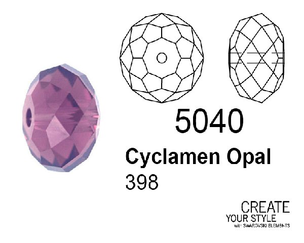 Swarovski Rondella a Cipolla CYCLAMEN OPAL - 5040