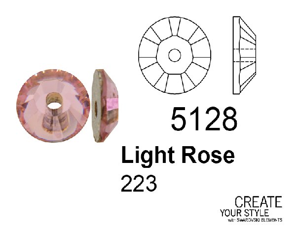 Swarovski Paiette LIGHT ROSE - 5128