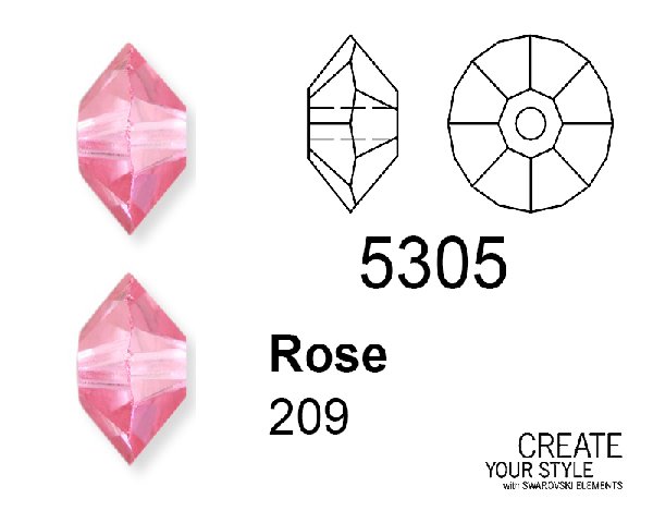 Swarovski Rondella ROSE - 5305