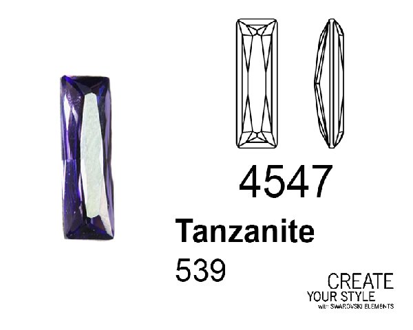 Swarovski Gemma Baguette TANZANITE - 4547