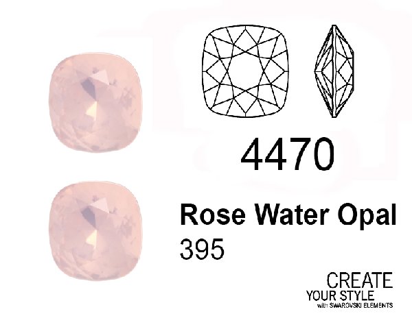 Swarovski Gemma Quadrata ROSE WATER OPAL - 4470