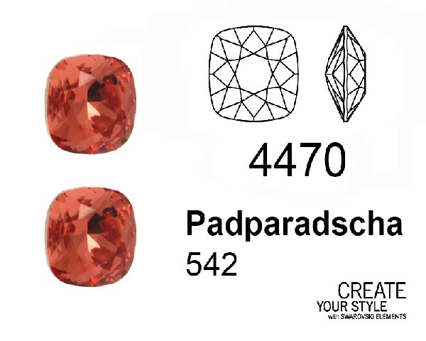 Swarovski Gemma Quadrata PADPARADSCHA - 4470