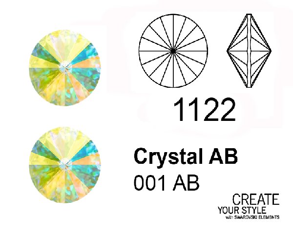 Swarovski Gemma Tonda a Rivolo CRYSTAL AB - 1122
