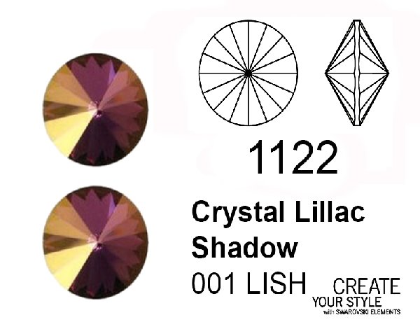 Swarovski Gemma Tonda a Rivolo CRYSTAL LILLAC SHADOW - 1122