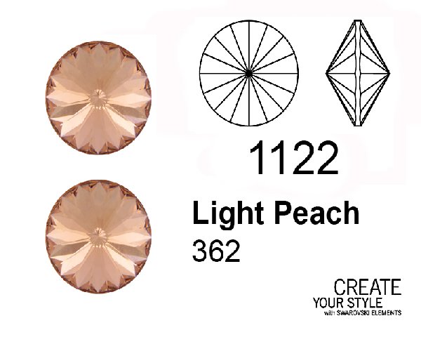 Swarovski Gemma Tonda a Rivolo LIGHT PEACH - 1122