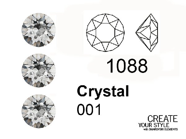 Swarovski Gemma Tonda Conica CRYSTAL - 1088