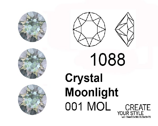 Swarovski Gemma Tonda Conica CRYSTAL MOONLIGHT - 1088