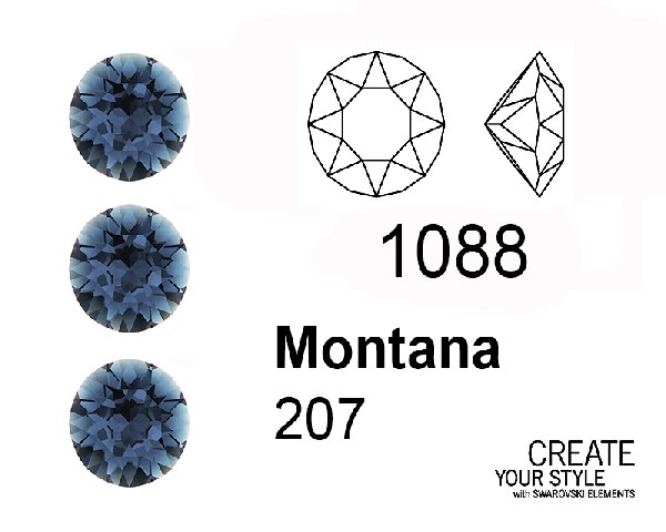 Swarovski Gemma Tonda Conica MONTANA - 1088