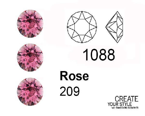 Swarovski Gemma Tonda Conica ROSE - 1088
