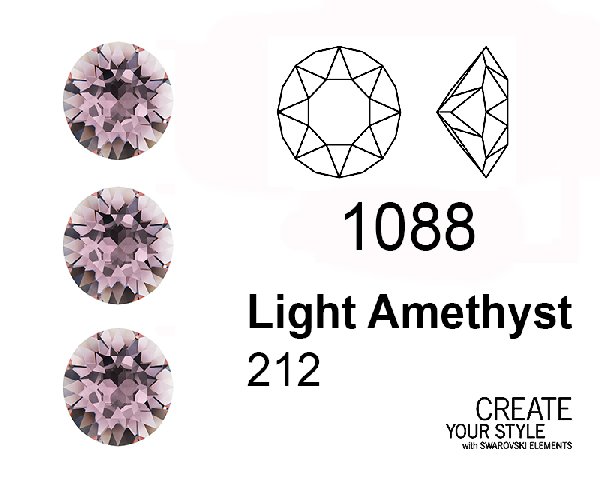 Swarovski Gemma Tonda Conica LIGHT AMETHYST - 1088