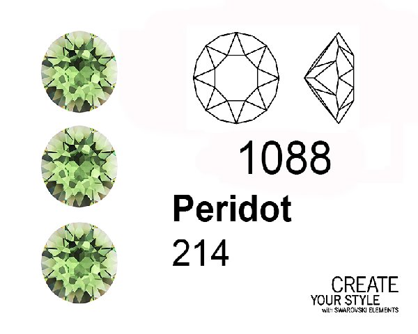Swarovski Gemma Tonda Conica PERIDOT - 1088
