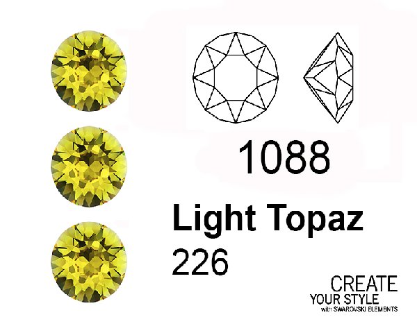 Swarovski Gemma Tonda Conica LIGHT TOPAZ - 1088