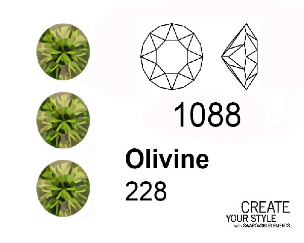Swarovski Gemma Tonda Conica OLIVINE - 1088