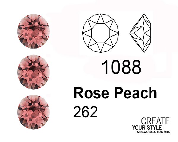 Swarovski Gemma Tonda Conica ROSE PEACH - 1088