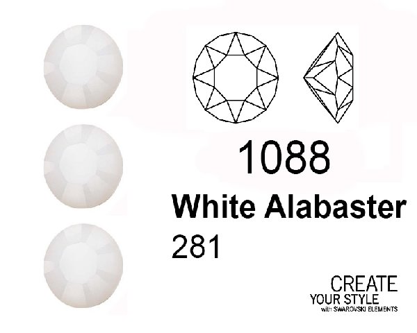Swarovski Gemma Tonda Conica WHITE ALABASTER - 1088