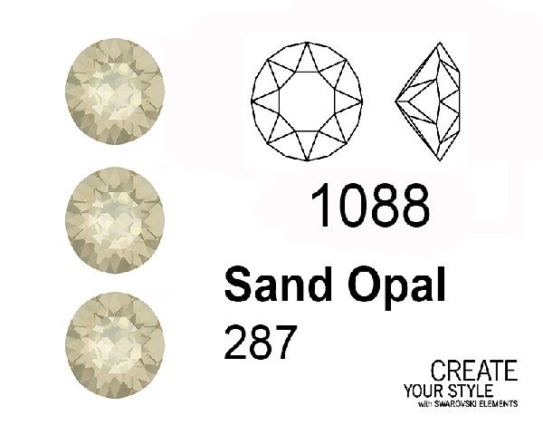 Swarovski Gemma Tonda Conica SAND OPAL - 1088