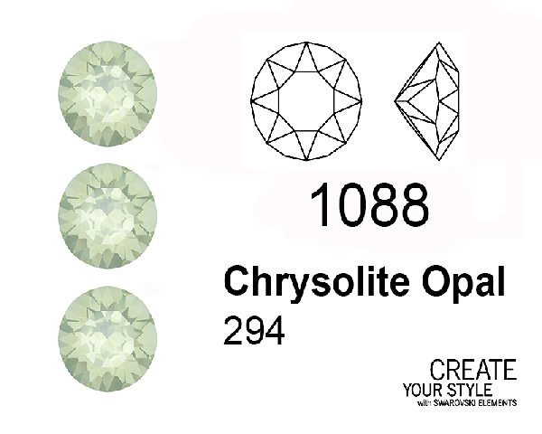 Swarovski Gemma Tonda Conica CHRYSOLITE OPAL - 1088