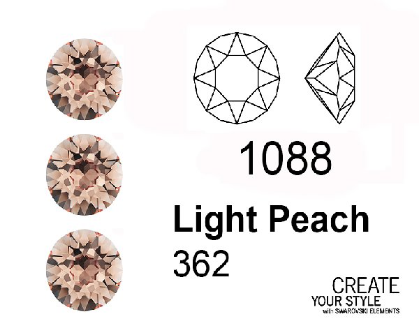 Swarovski Gemma Tonda Conica LIGHT PEACH - 1088