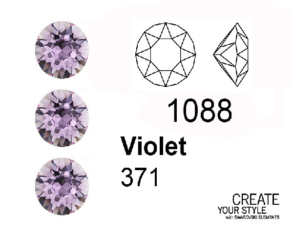 Swarovski Gemma Tonda Conica VIOLET - 1088