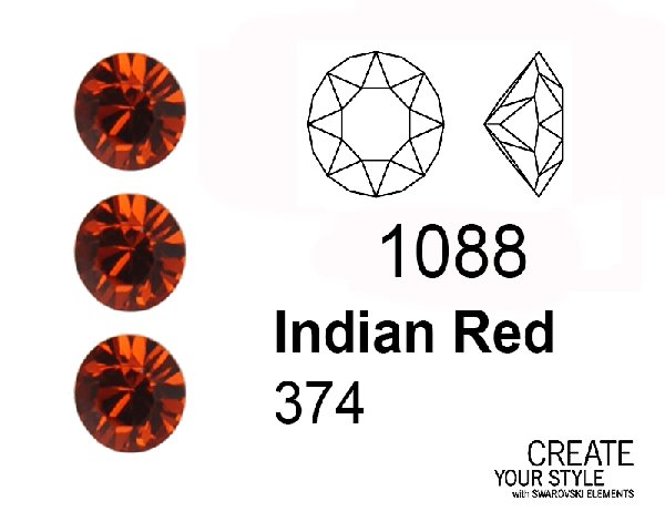 Swarovski Gemma Tonda Conica INDIAN RED - 1088
