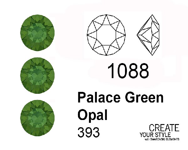 Swarovski Gemma Tonda Conica PALACE GREEN OPAL - 1088