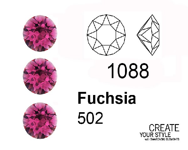 Swarovski Gemma Tonda Conica FUCHSIA - 1088