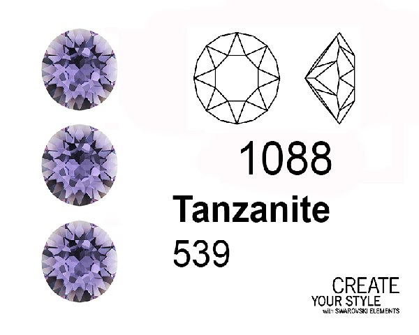 Swarovski Gemma Tonda Conica TANZANITE - 1088