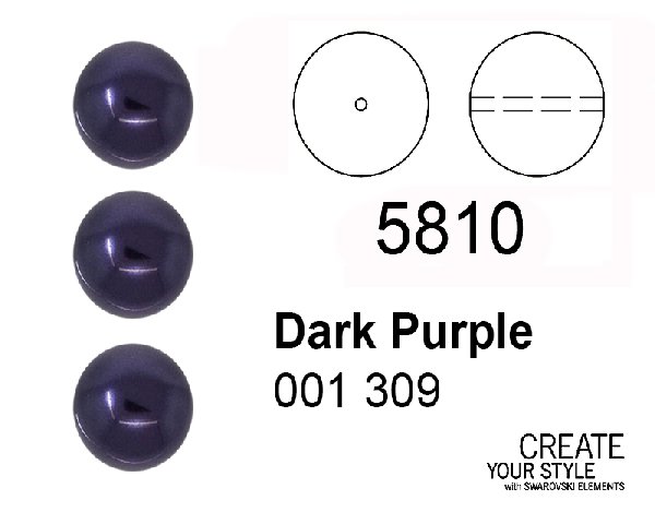 Swarovski Perla DARK PURPLE - 5810