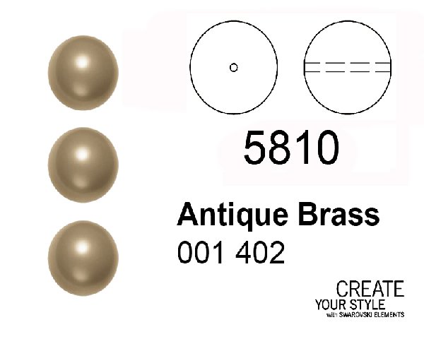 Swarovski Perla ANTIQUE BRASS - 5810