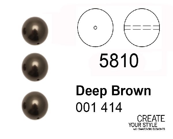 Swarovski Perla DEEP BROWN - 5810