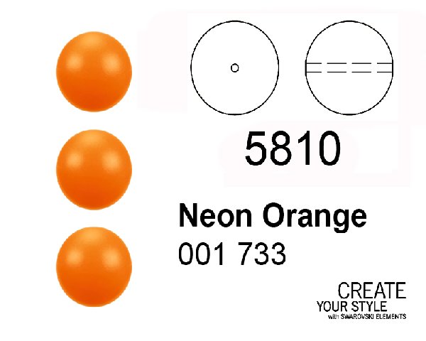 Swarovski Perla NEON ORANGE - 5810