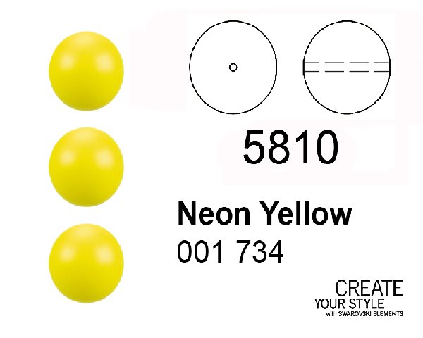 Swarovski Perla NEON YELLOW - 5810