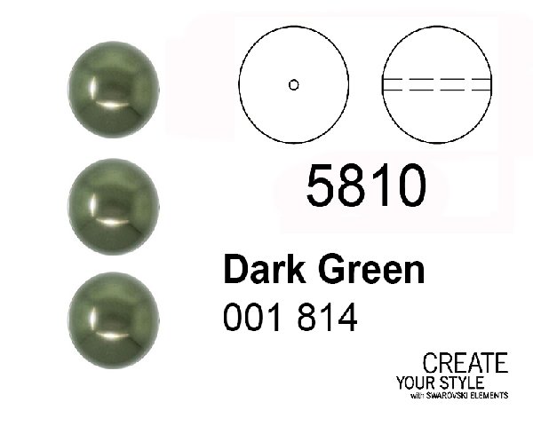 Swarovski Perla DARK GREEN - 5810