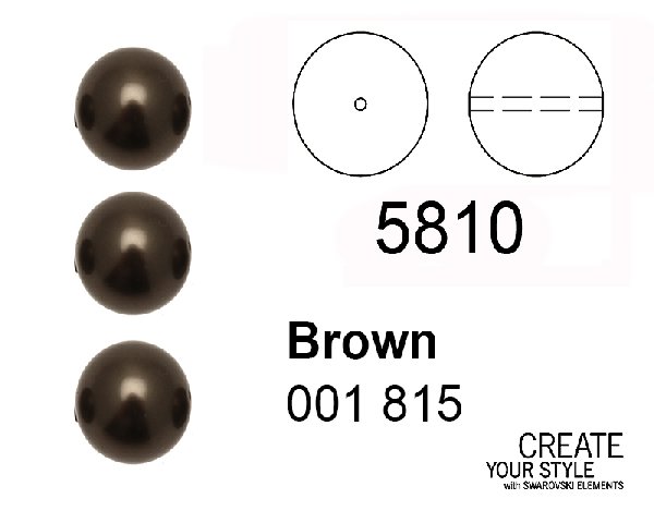 Swarovski Perla BROWN - 5810