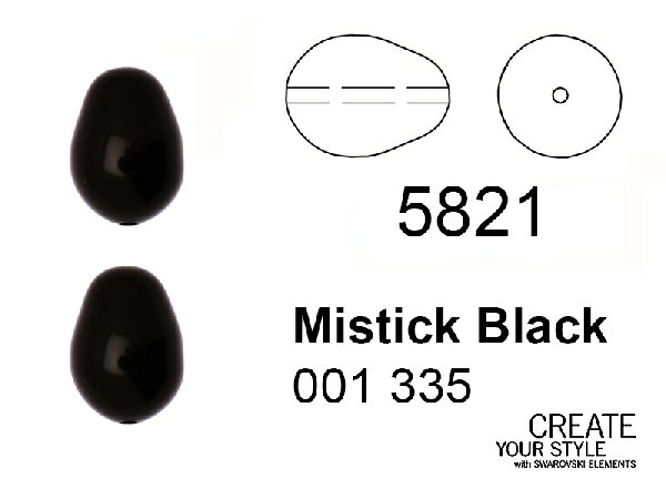 Swarovski Perla a Goccia MISTIC BLACK (nero) - 5821