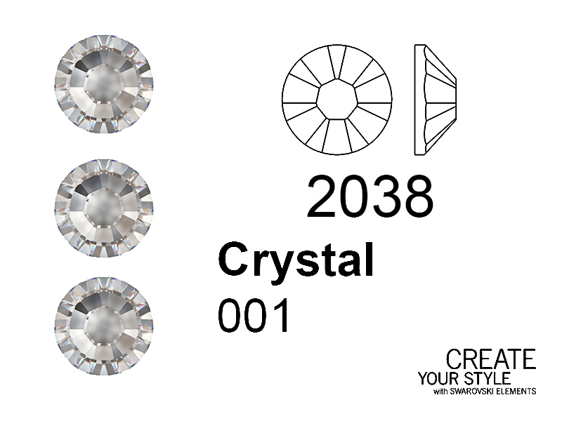 Swarovski Strass Termoadesivo CRYSTAL - 2038