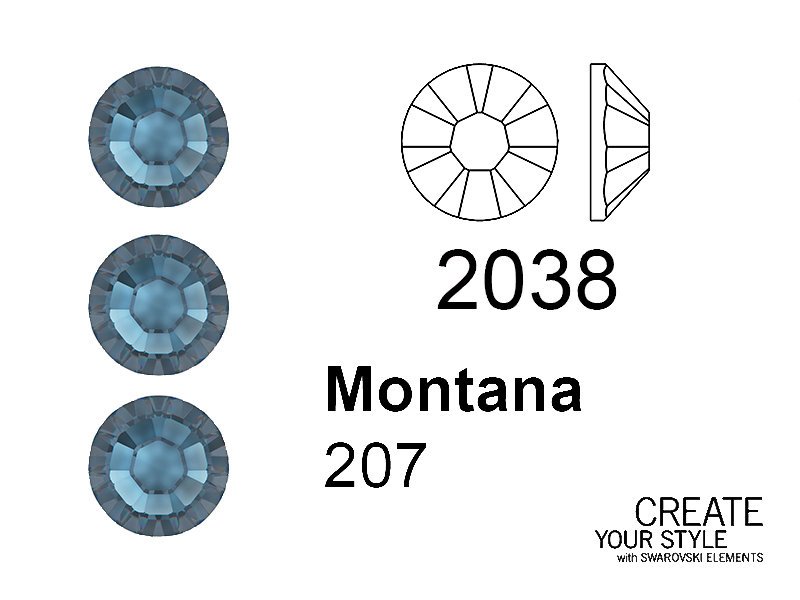 Swarovski Strass Termoadesivo MONTANA - 2038