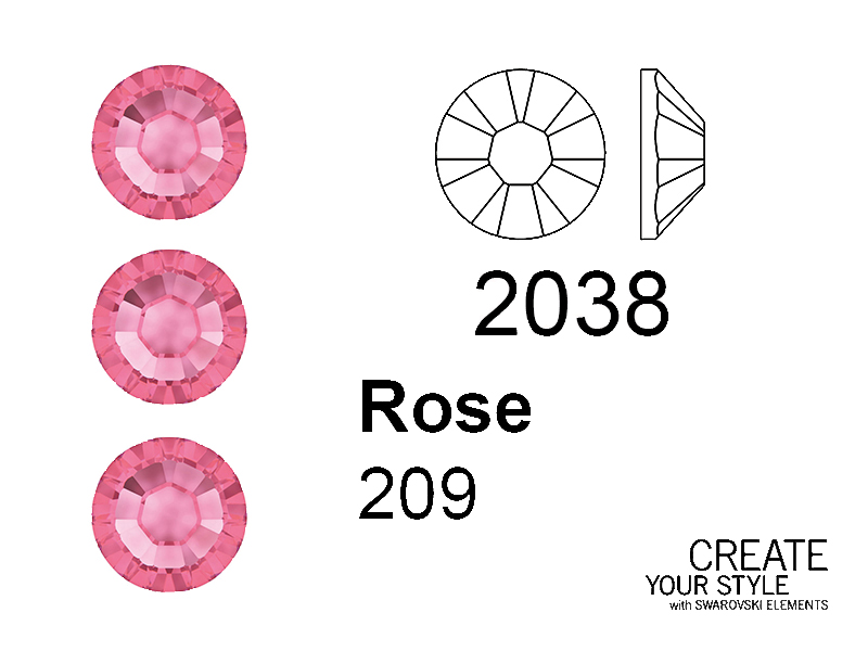 Swarovski Strass Termoadesivo ROSE - 2038
