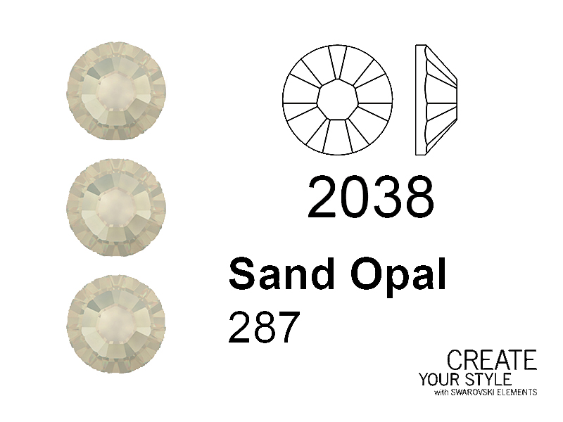 Swarovski Strass Termoadesivo SAND OPAL - 2038