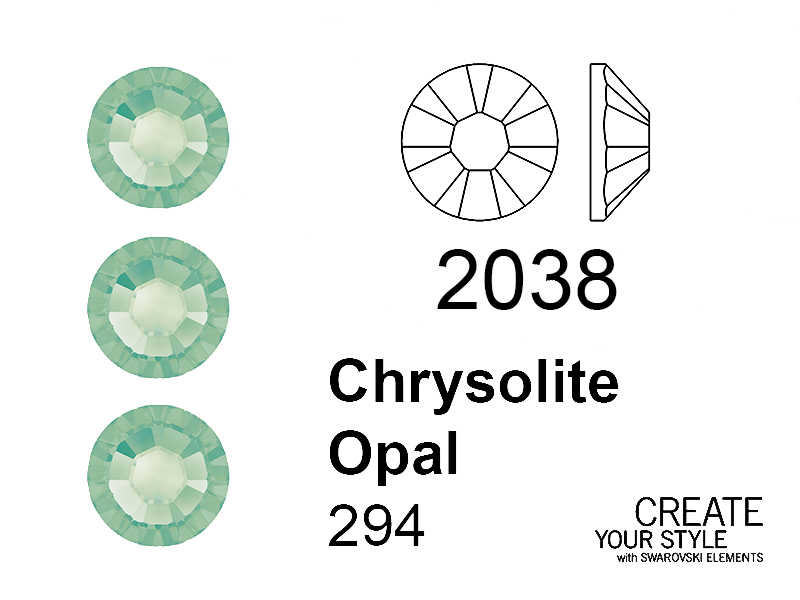 Swarovski Strass Termoadesivo CHRYSOLITE OPAL - 2038