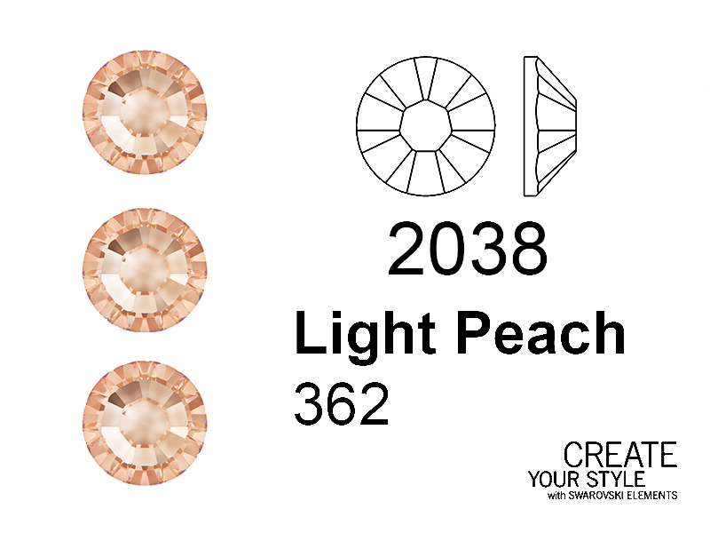 Swarovski Strass Termoadesivo LIGHT PEACH - 2038