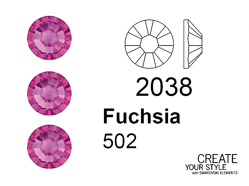 Swarovski Strass Termoadesivo FUCHSIA - 2038